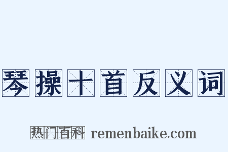 琴操十首反义词是什么意思的图片